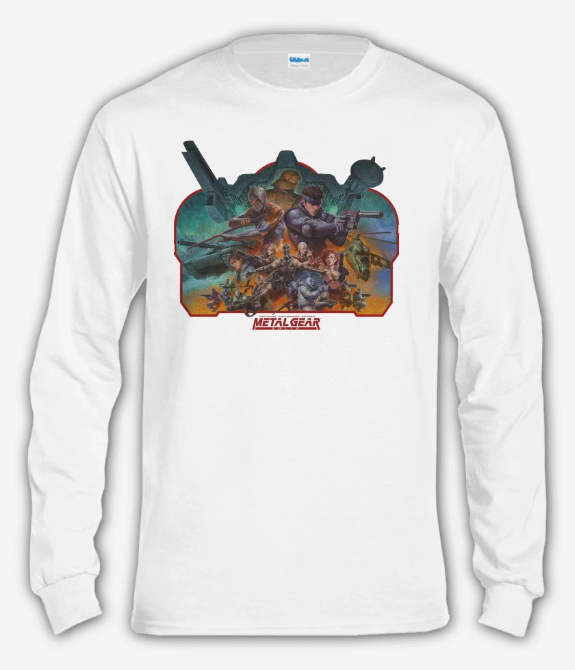 Polera manga larga Blanco de Metal Gear Solid Shadow Moses