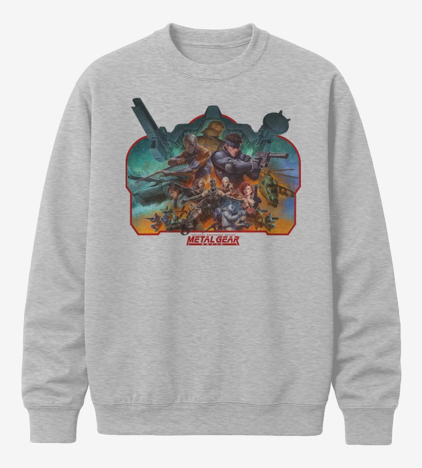 Poleron polo Gris Melange de Metal Gear Solid Shadow Moses