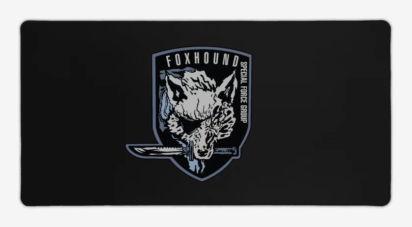 Mouse pad Gamer Negro de Metal Gear Solid Fox Snake