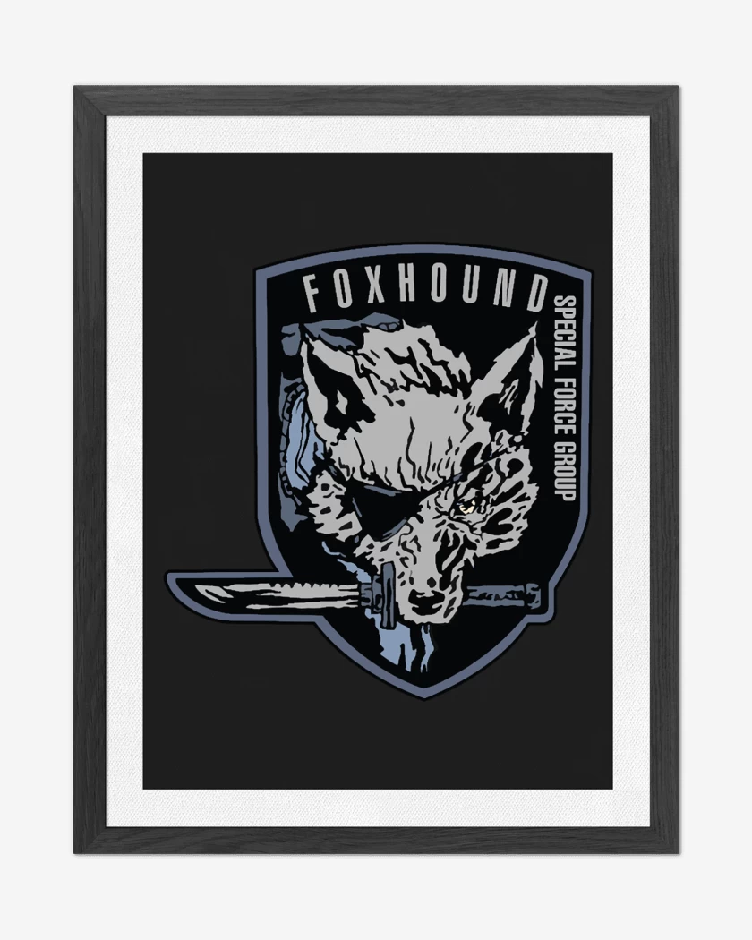 Cuadro decorativo Negro de Metal Gear Solid Fox Snake