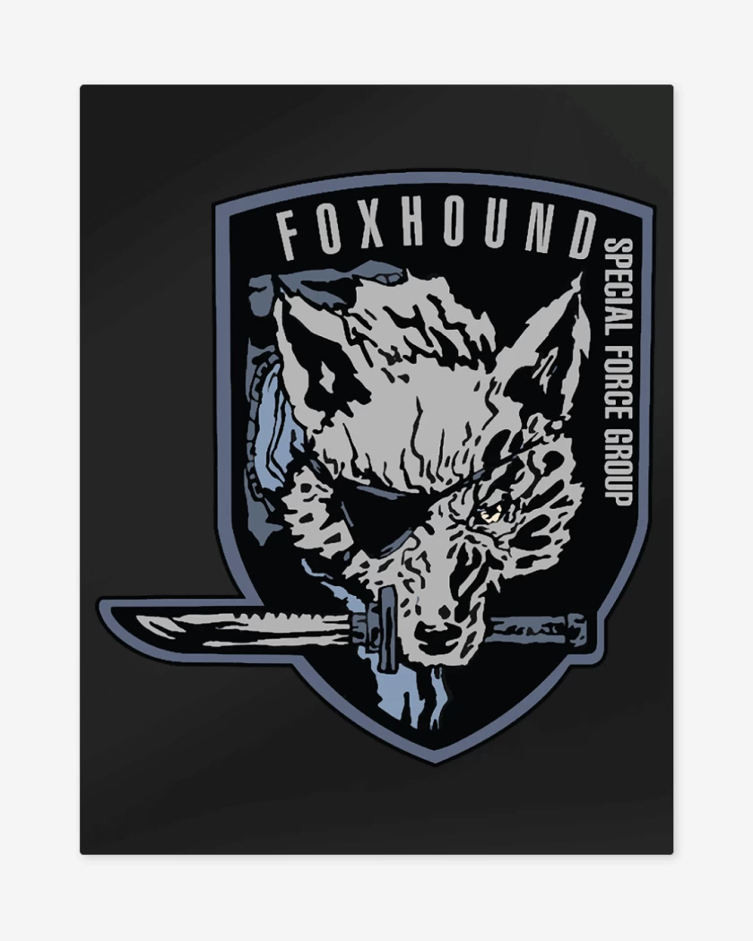 Print metalico Negro de Metal Gear Solid Fox Snake