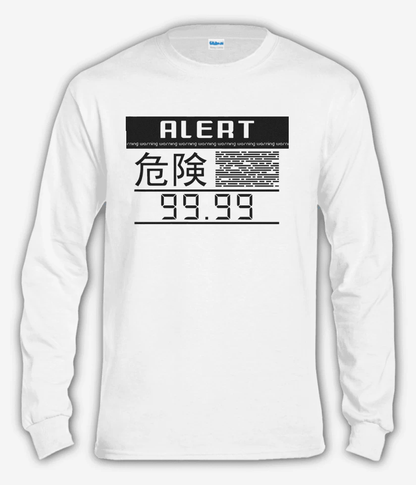 Polera manga larga Blanco de Metal Gear Solid Alarma