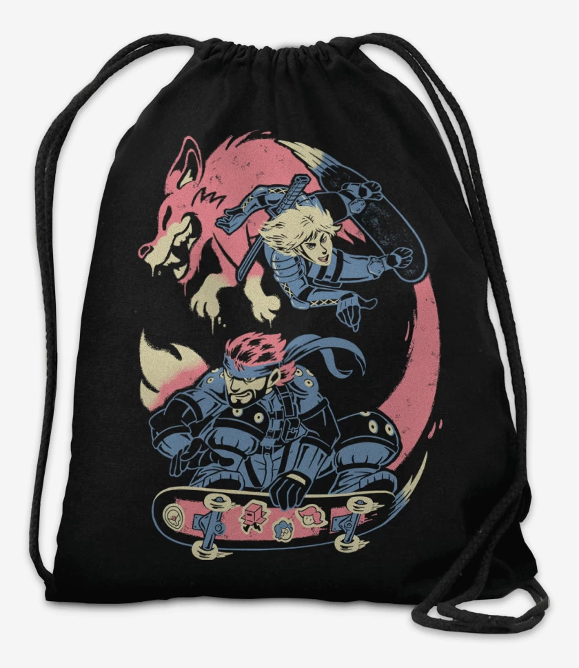Mochila Negro de Metal Gear Solid Skate