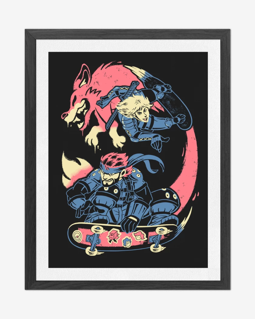 Cuadro decorativo Negro de Metal Gear Solid Skate