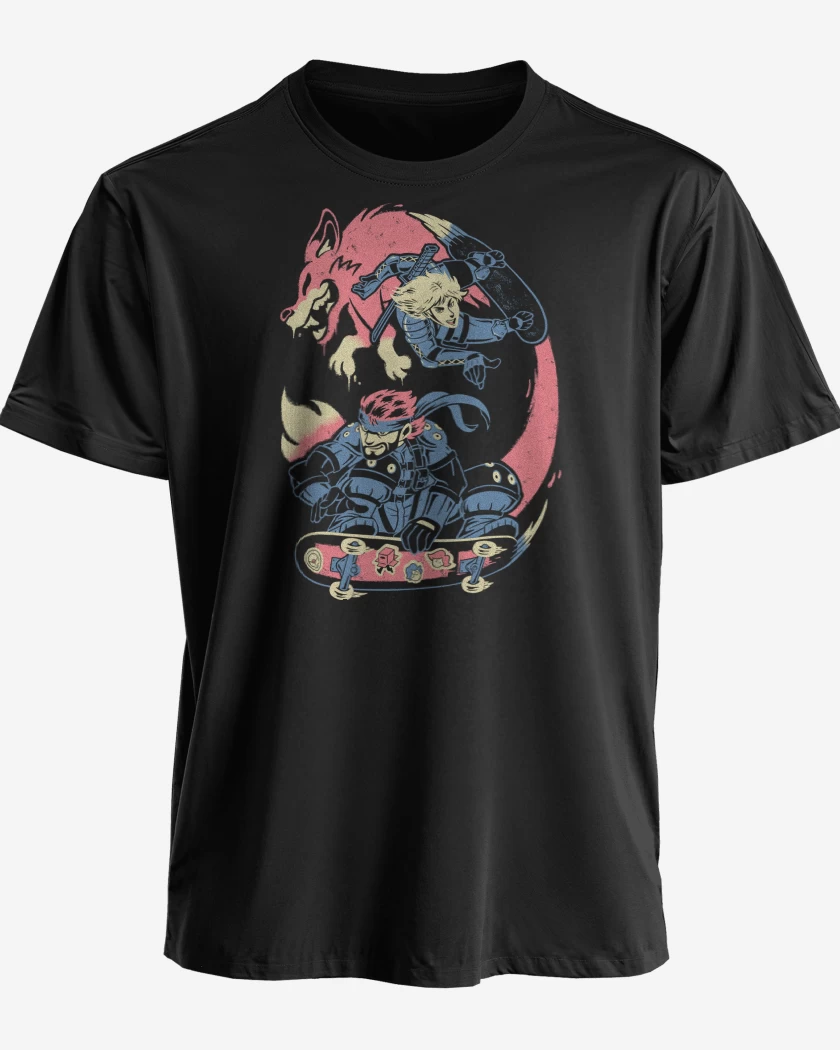 Polera premium Negro de Metal Gear Solid Skate