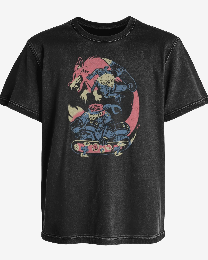 Polera desgastada Metal Gear Solid Skate