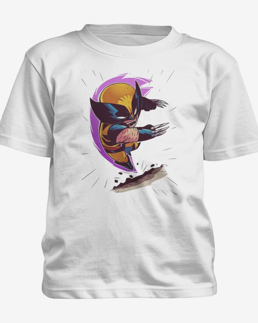 Polera de niño Blanco de Chibi Wolverine