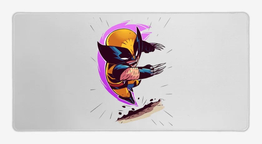 Mouse pad Gamer Blanco de Chibi Wolverine