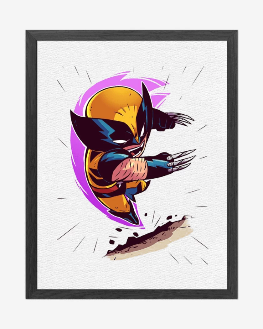 Cuadro decorativo Blanco de Chibi Wolverine
