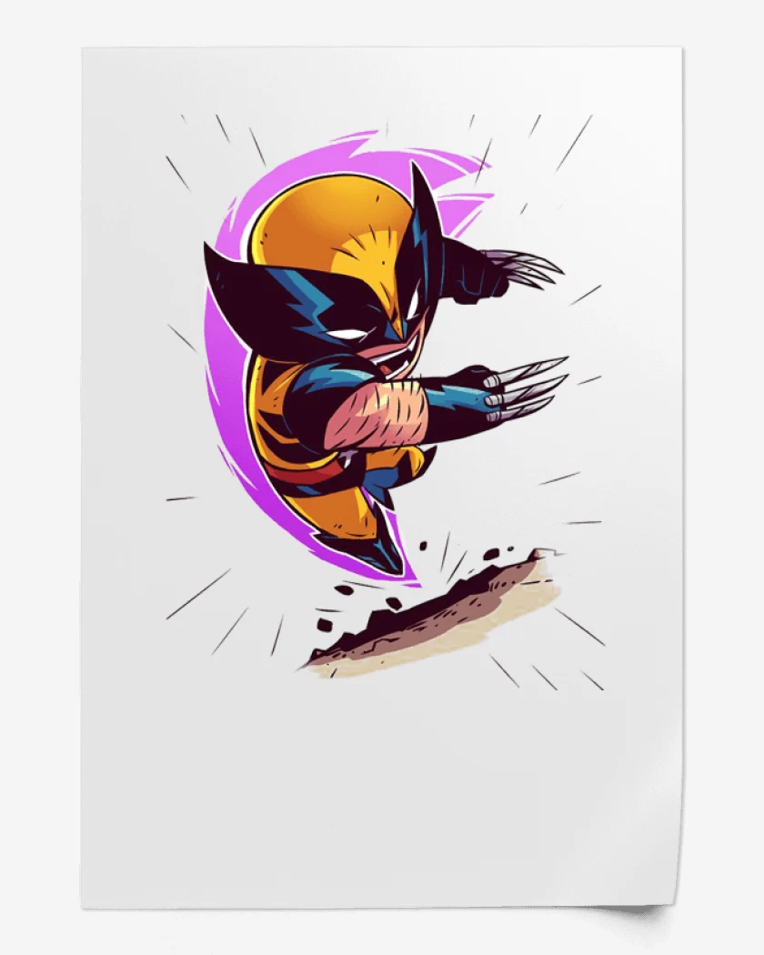 Print Blanco de Chibi Wolverine