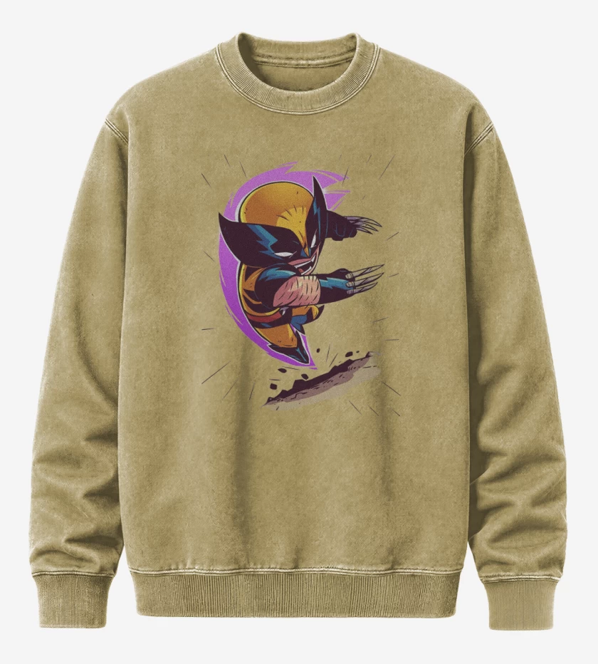 Poleron Polo Acid Wash Beige de Chibi Wolverine