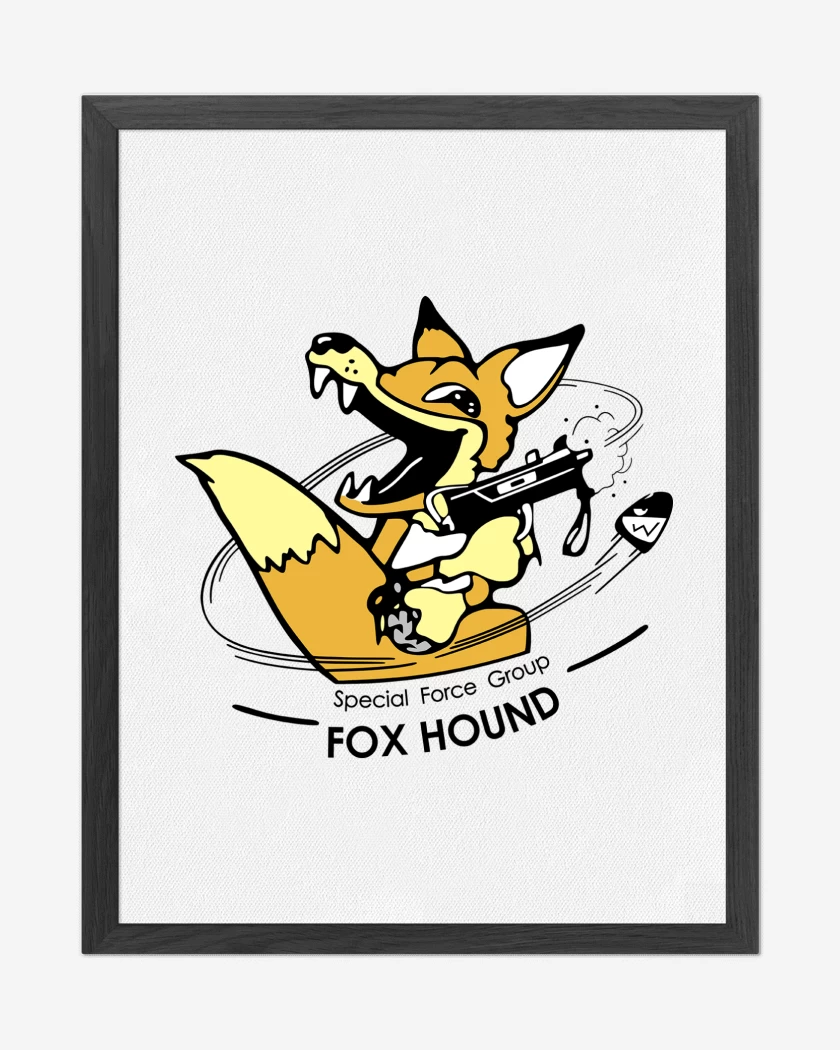 Cuadro decorativo Blanco de Metal Gear Special Force Fox Hound