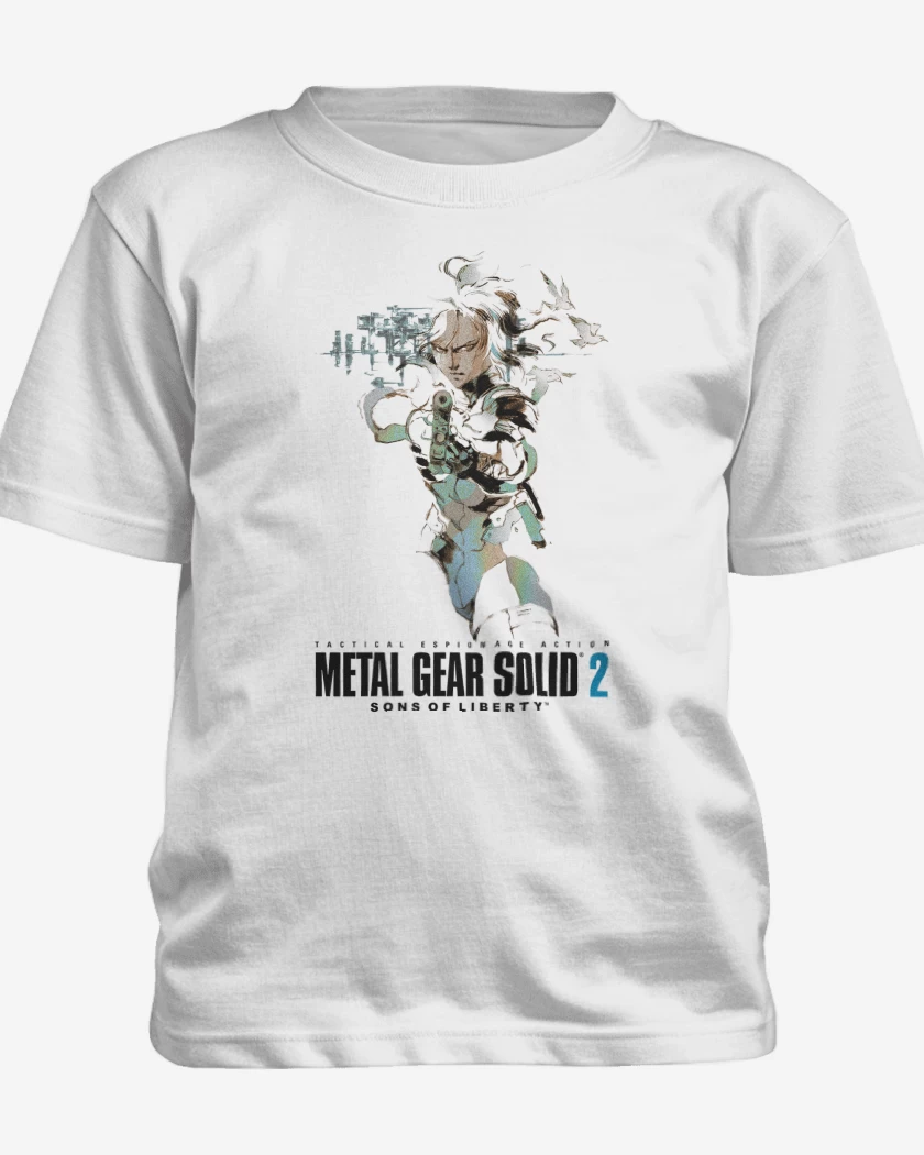 Polera de niño Blanco de Metal Gear Solid 2 Raiden