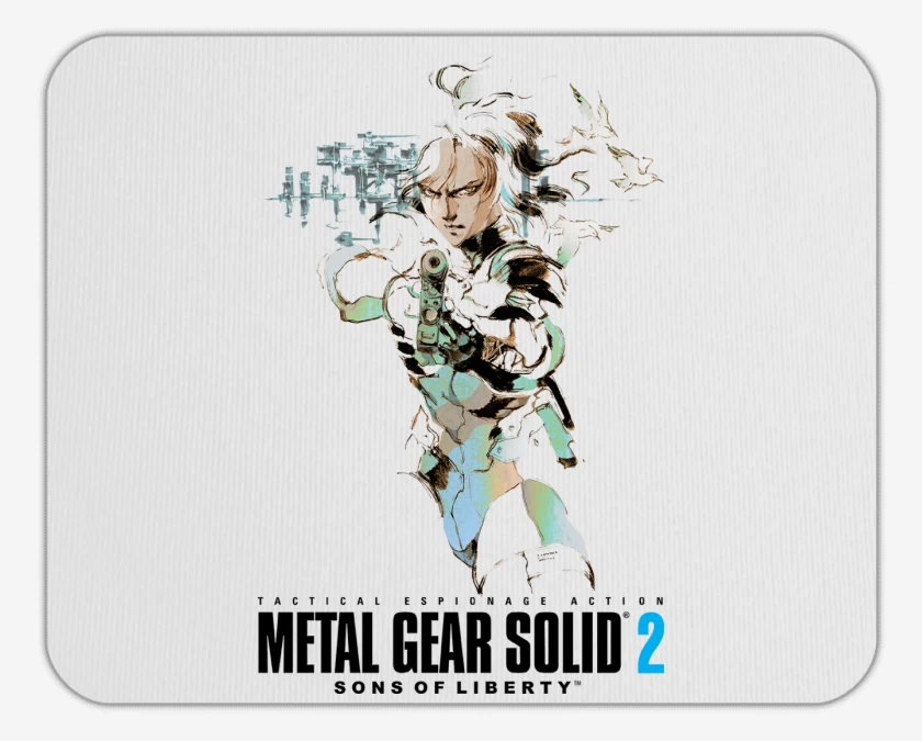 Mousepad Blanco de Metal Gear Solid 2 Raiden