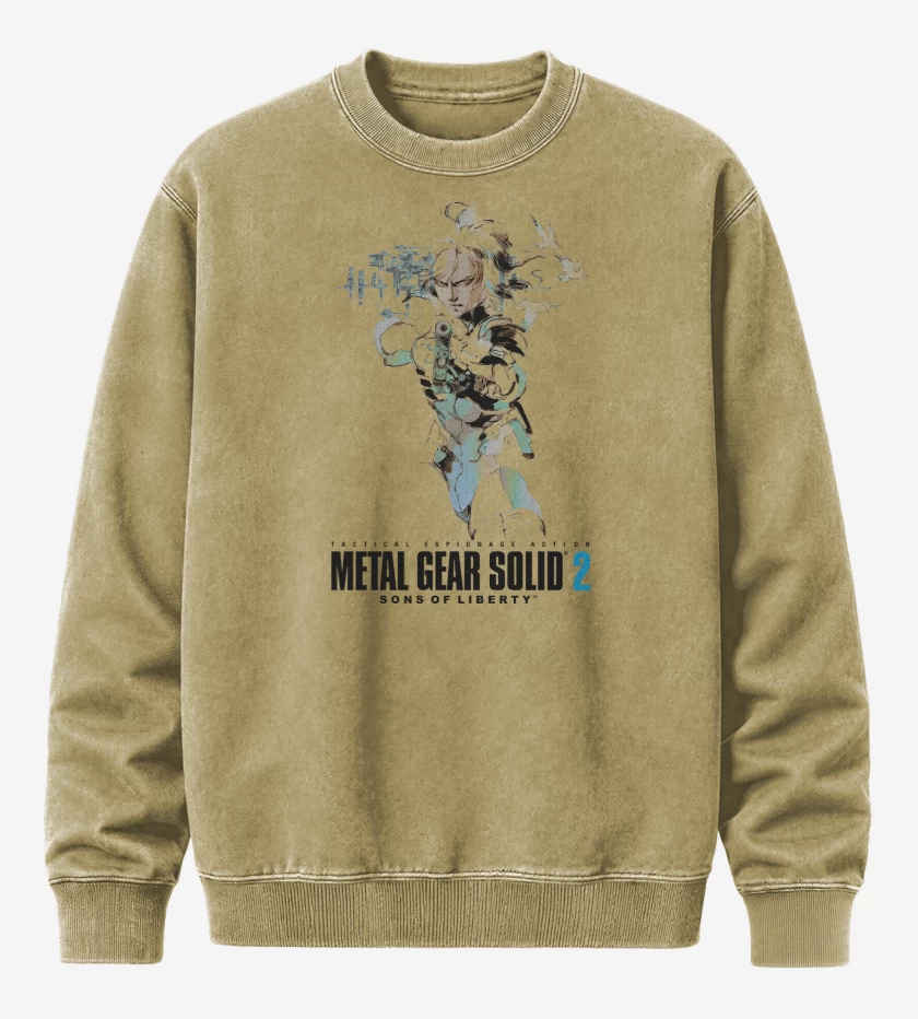 Poleron Polo Acid Wash Beige de Metal Gear Solid 2 Raiden