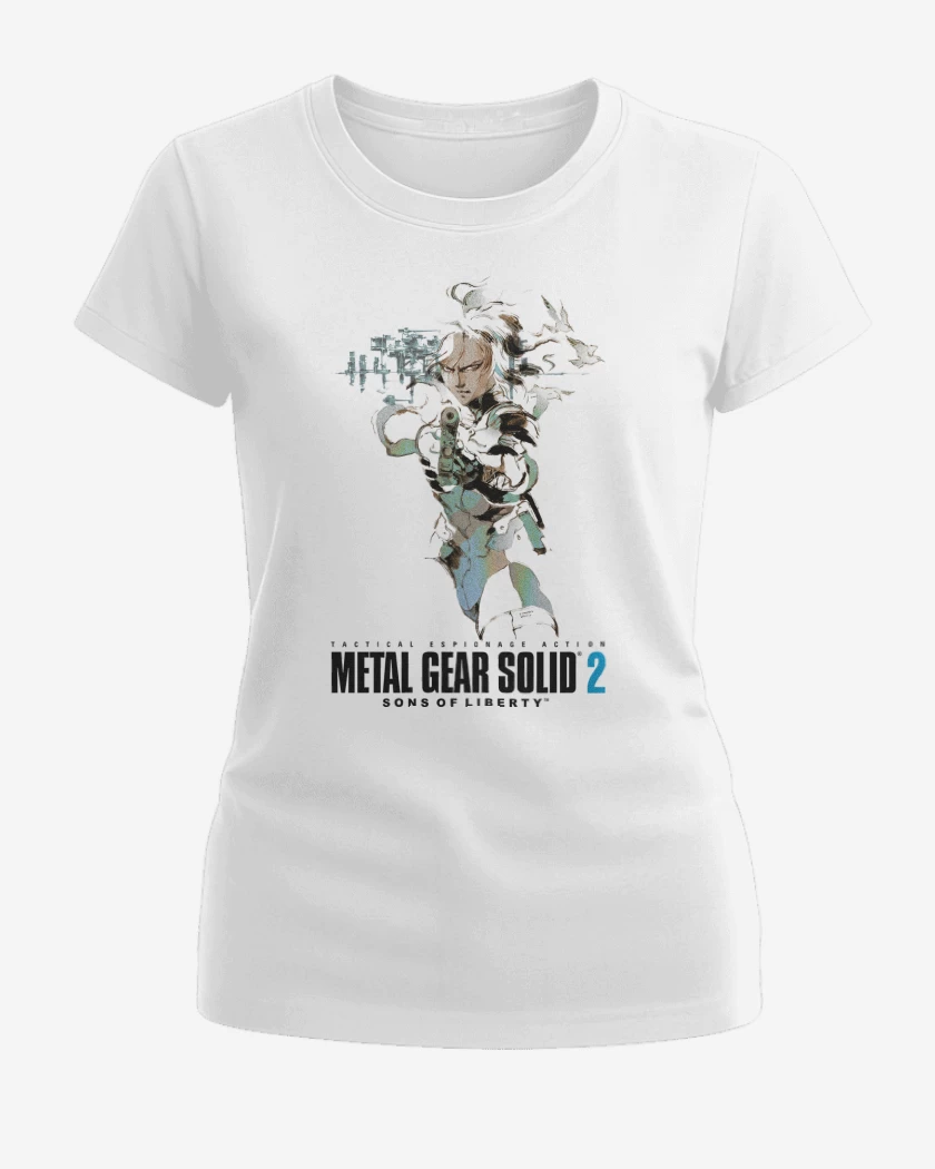 Polera de Mujer Blanco de Metal Gear Solid 2 Raiden