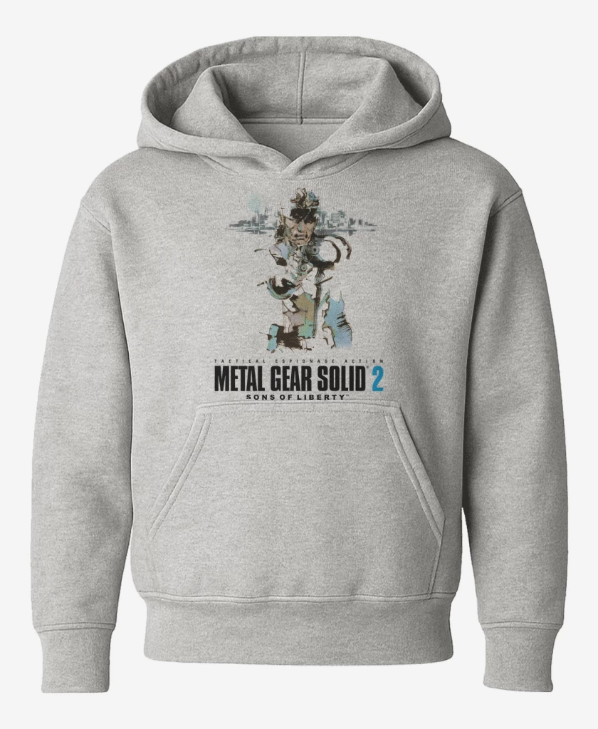 Poleron de niño Gris Melange de Metal Gear Solid 2 Sons of Liberty Solid Snak