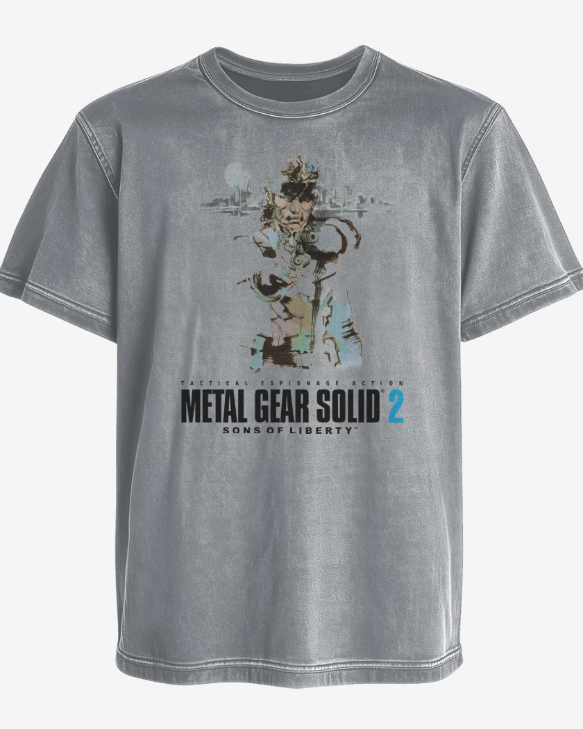Polera desgastada Metal Gear Solid 2 Sons of Liberty Solid Snak