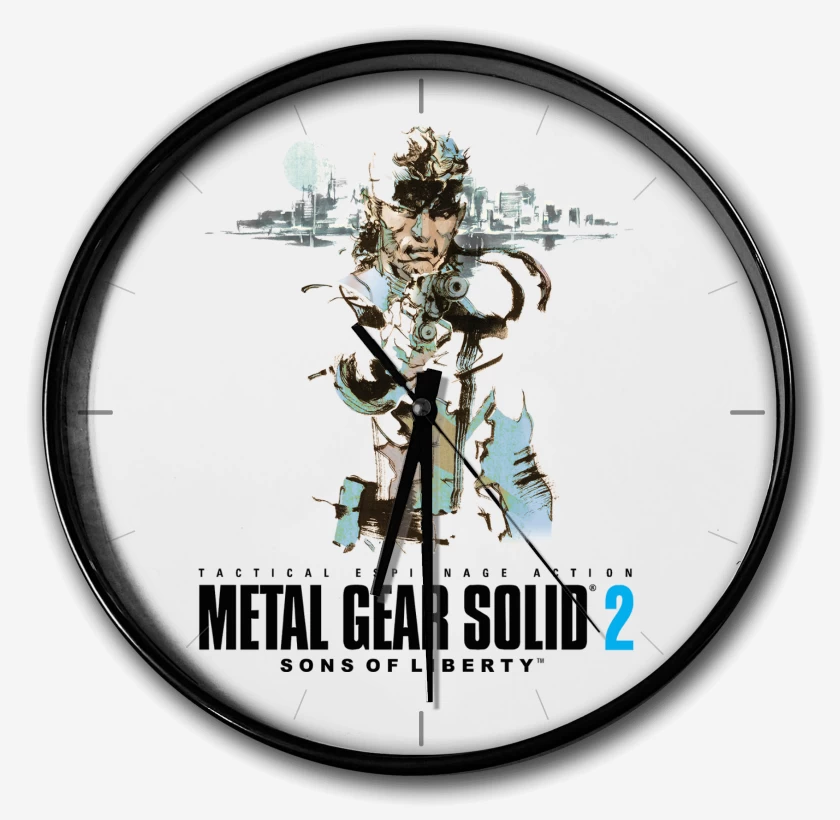 Reloj Blanco de Metal Gear Solid 2 Sons of Liberty Solid Snak
