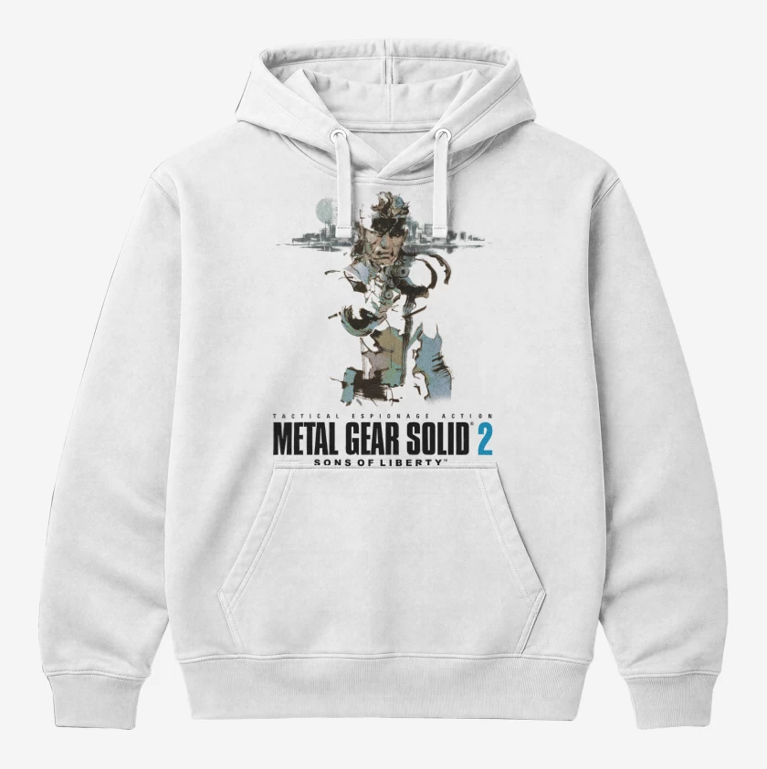 Polerón Canguro Blanco de Metal Gear Solid 2 Sons of Liberty Solid Snak