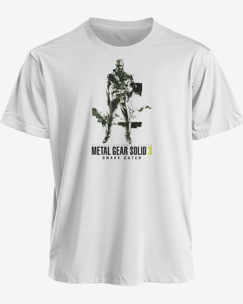 Polera premium Blanco de Metal Gear Solid 3 Snake Eater Ocelot