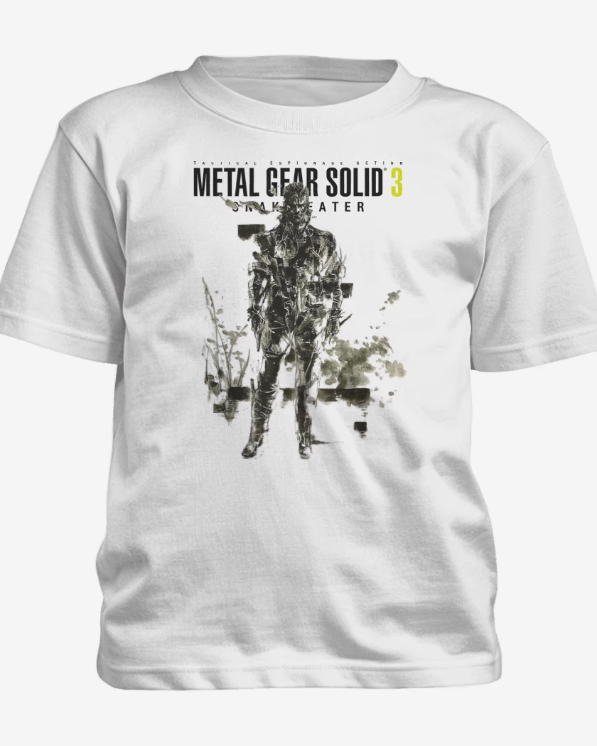 Polera de niño Blanco de Metal Gear Solid 3 Snake Eater Naked Snake