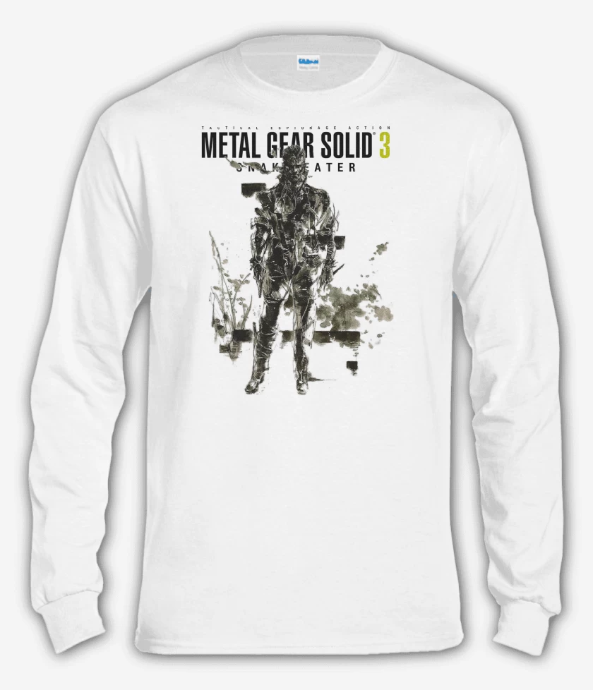 Polera manga larga Blanco de Metal Gear Solid 3 Snake Eater Naked Snake
