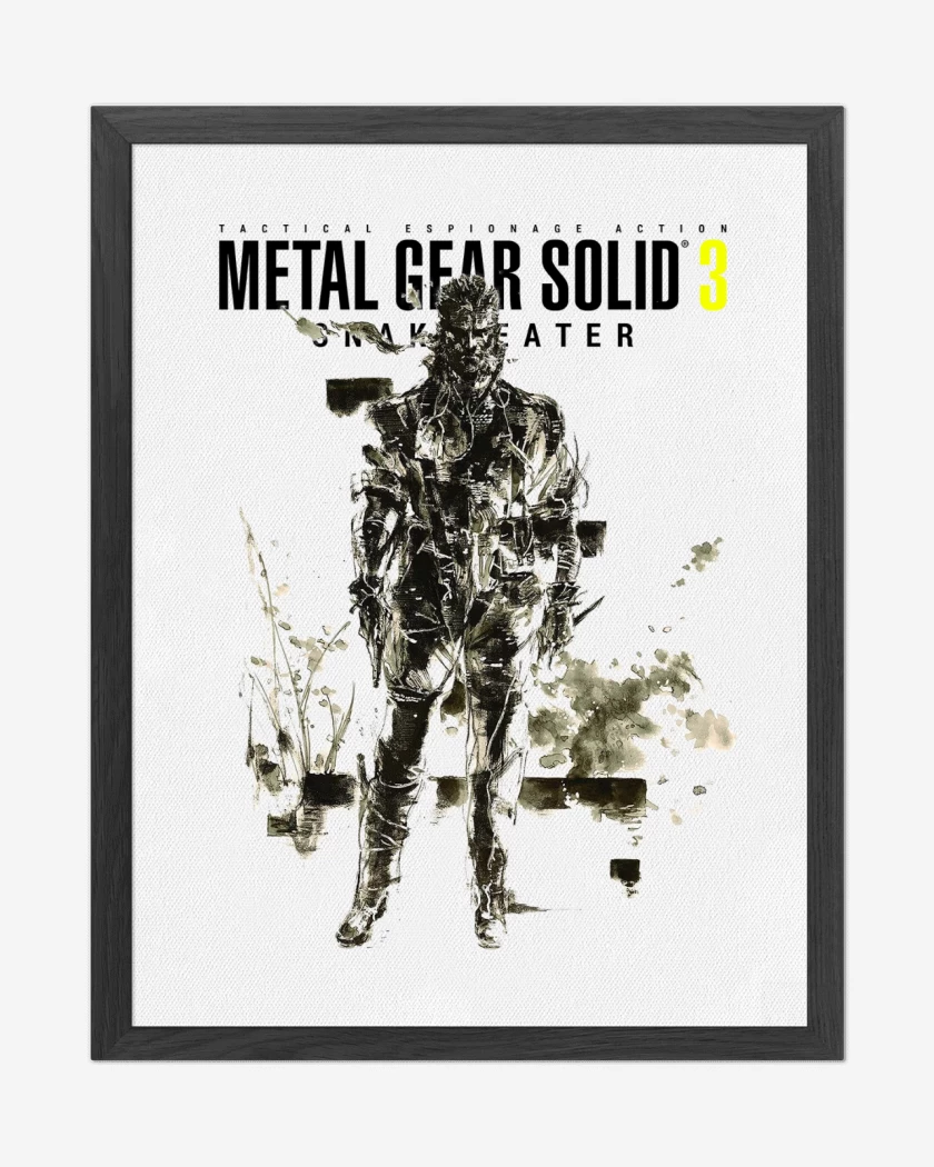 Cuadro decorativo Blanco de Metal Gear Solid 3 Snake Eater Naked Snake