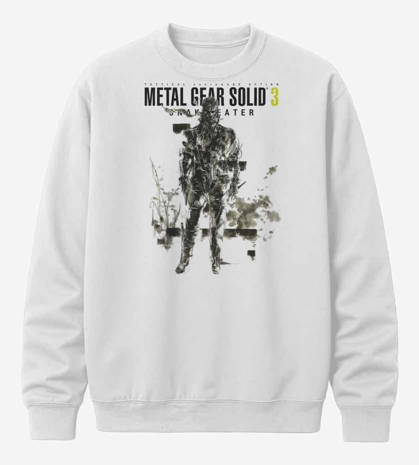 Poleron polo Blanco de Metal Gear Solid 3 Snake Eater Naked Snake