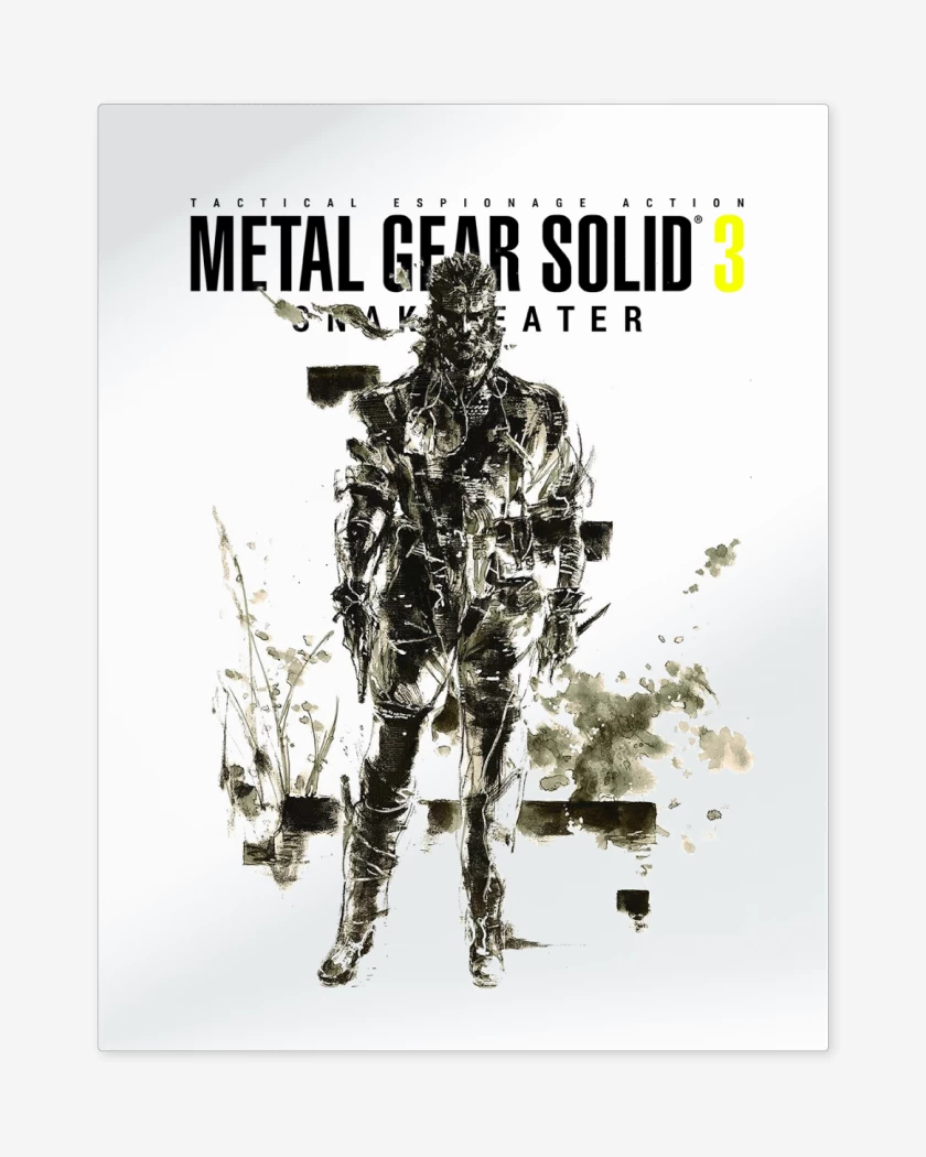 Print metalico Blanco de Metal Gear Solid 3 Snake Eater Naked Snake