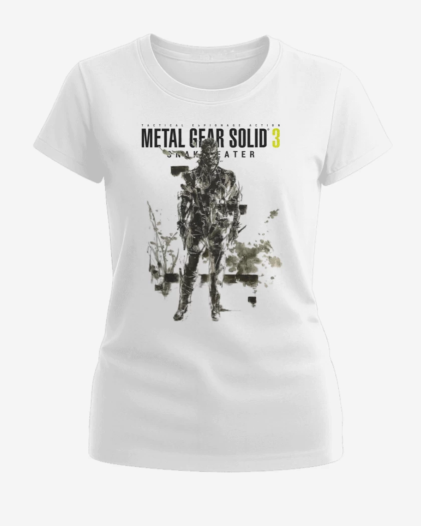 Polera de Mujer Blanco de Metal Gear Solid 3 Snake Eater Naked Snake
