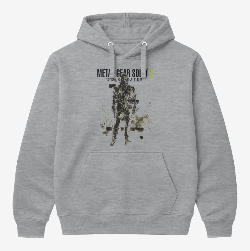 Polerón Canguro Gris Melange de Metal Gear Solid 3 Snake Eater Naked Snake