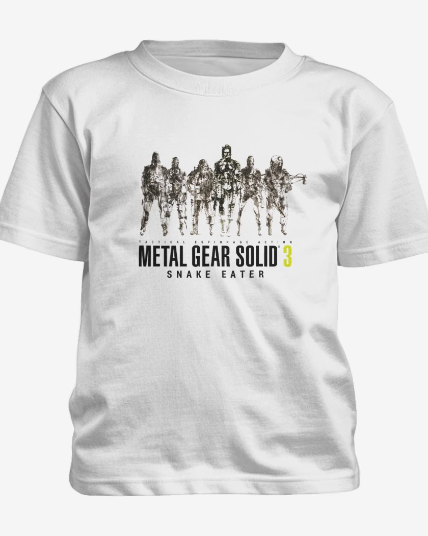 Polera de niño Blanco de Metal Gear Solid 3 Snake Eater Unidad Cobra