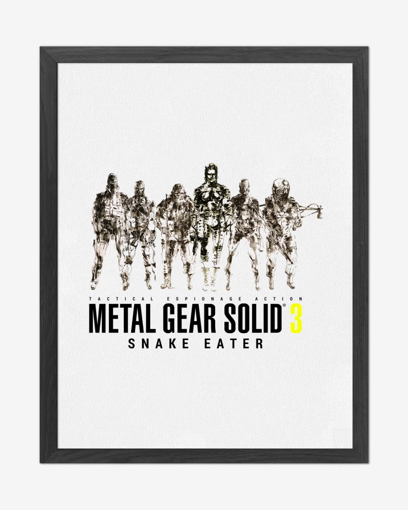 Cuadro decorativo Blanco de Metal Gear Solid 3 Snake Eater Unidad Cobra