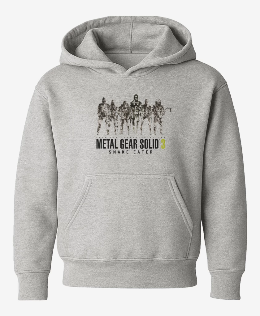 Poleron de niño Gris Melange de Metal Gear Solid 3 Snake Eater Unidad Cobra