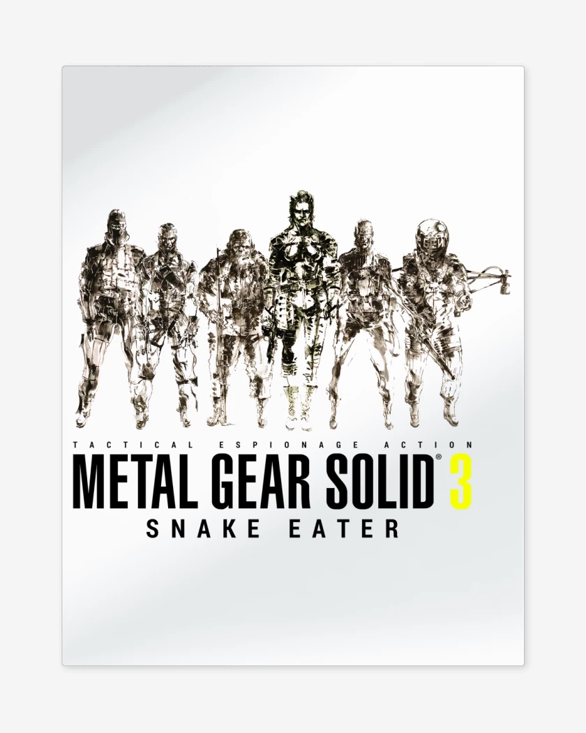 Print metalico Blanco de Metal Gear Solid 3 Snake Eater Unidad Cobra