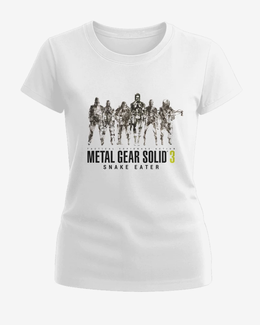 Polera de Mujer Blanco de Metal Gear Solid 3 Snake Eater Unidad Cobra