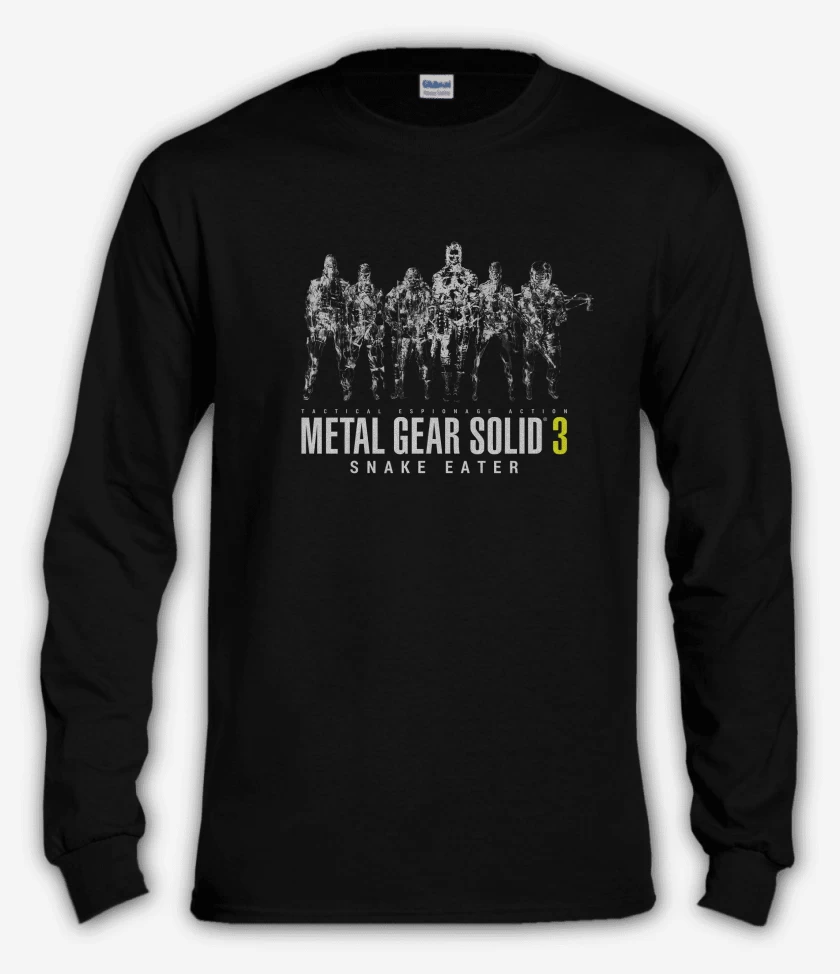 Polera manga larga Negro de Metal Gear Unidad Cobra