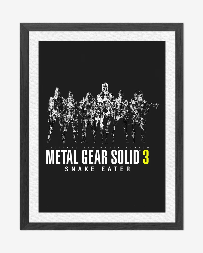 Cuadro decorativo Negro de Metal Gear Unidad Cobra