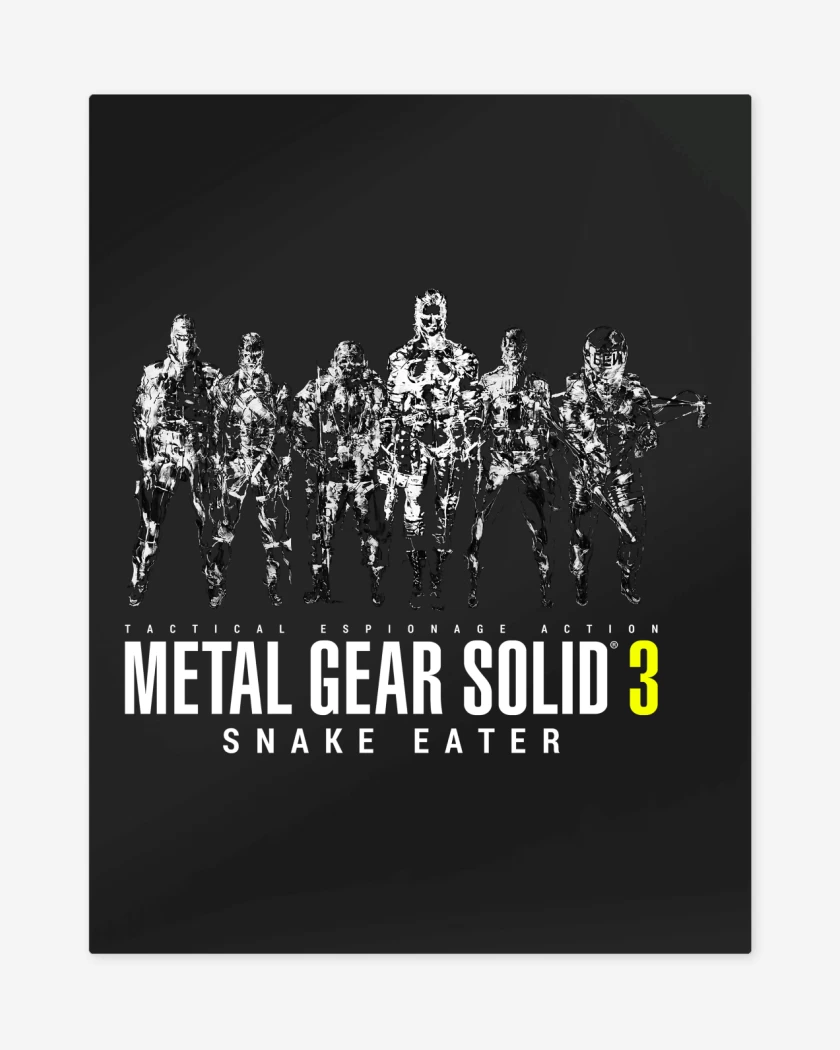 Print metalico Negro de Metal Gear Unidad Cobra