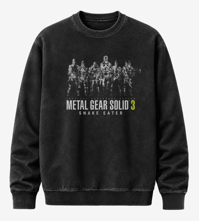 Poleron Polo Acid Wash Negro de Metal Gear Unidad Cobra