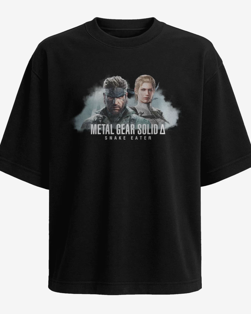 Polera Oversize Negro de Metal Gear Solid Delta Snake Eater