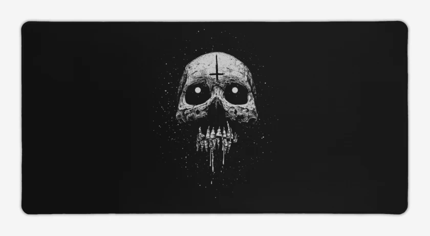 Mouse pad Gamer Negro de Craneo Espacio