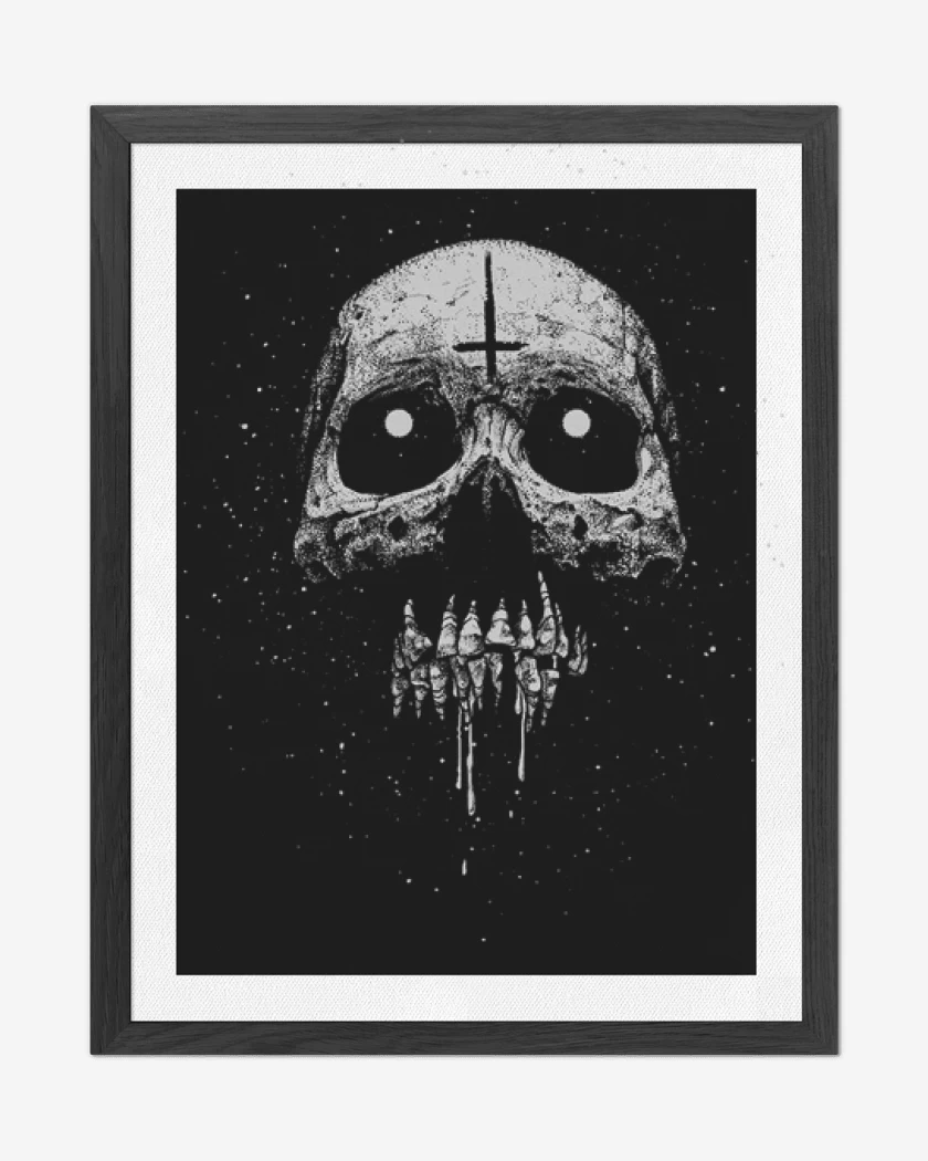 Cuadro decorativo Negro de Craneo Espacio