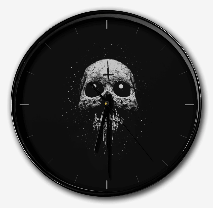 Reloj Negro de Craneo Espacio