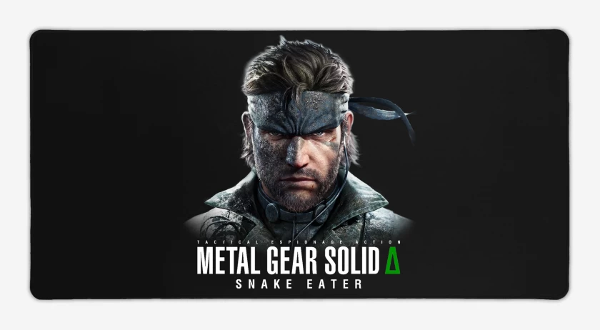 Mouse pad Gamer Negro de Metal Gear Solid Delta Naked Snake