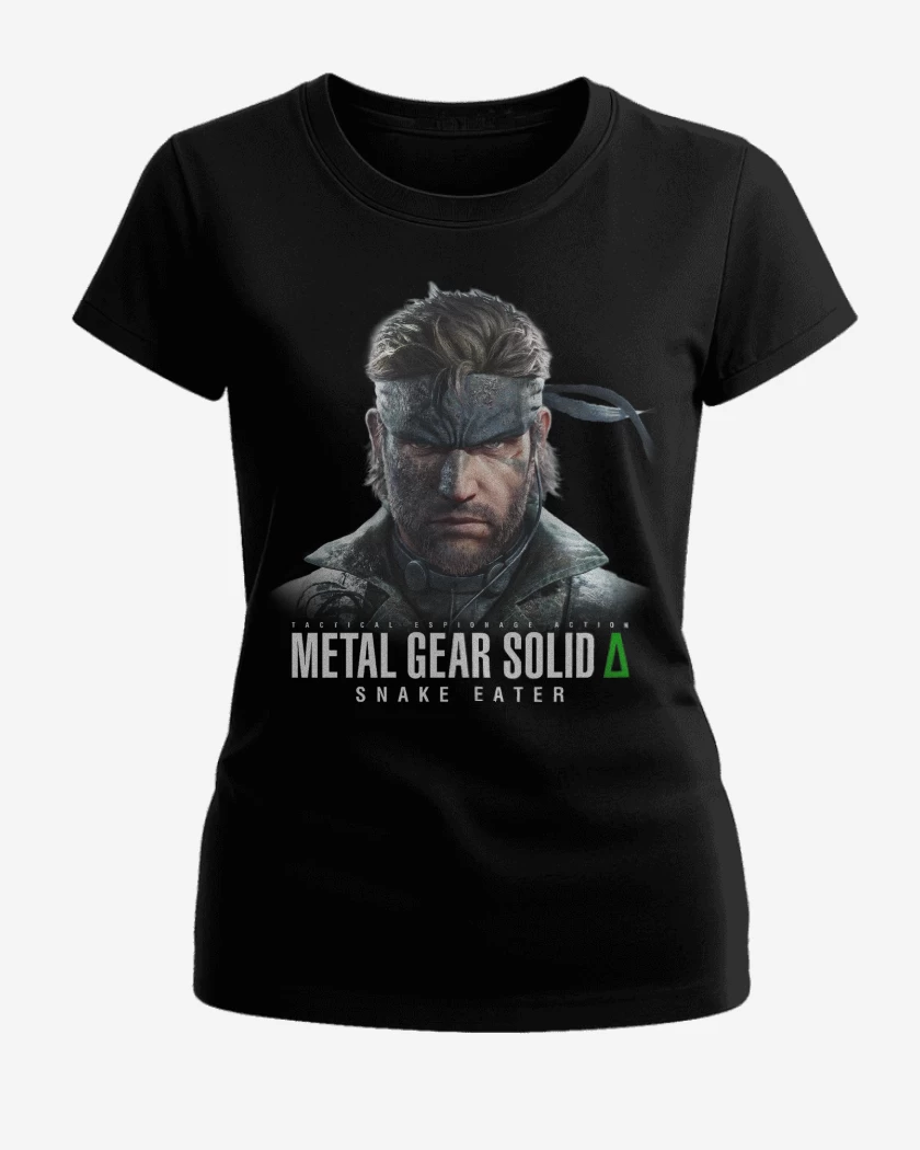 Polera de Mujer Negro de Metal Gear Solid Delta Naked Snake