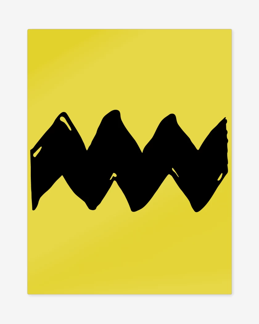 Print metalico Amarillo de Charlie Brown