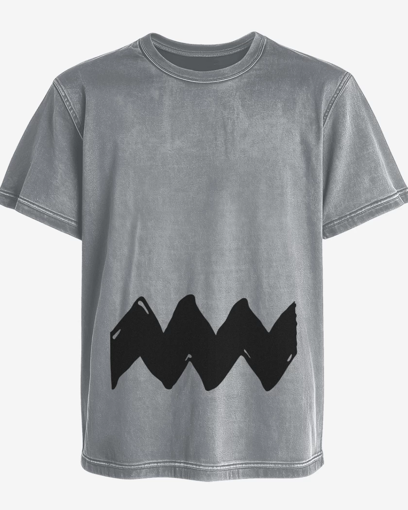 Polera desgastada Gris Melange de Charlie Brown