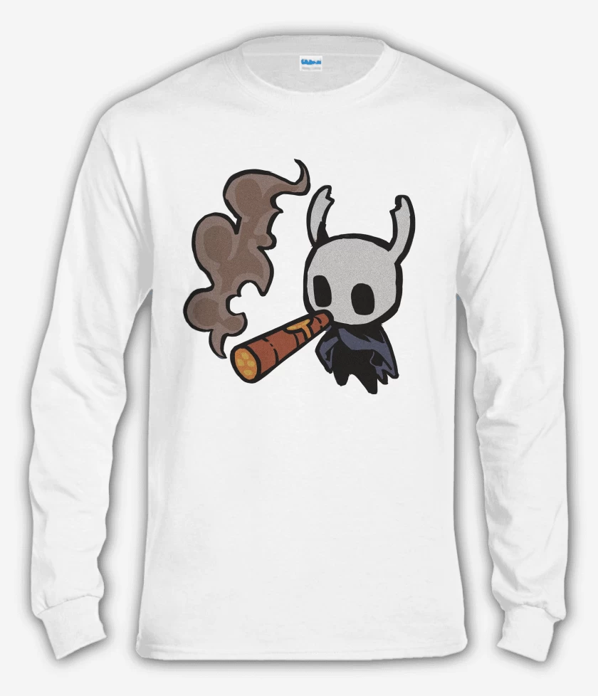 Polera manga larga Blanco de Hollow Knight tabaquito